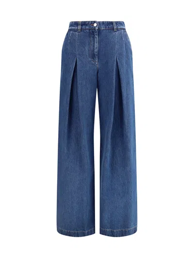 Dolce & Gabbana Straight Jeans With Pinces In Blue