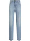 Dolce & Gabbana Straight-leg Blue Jeans With A Distressed Effect