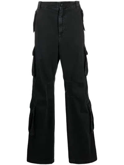 Dolce & Gabbana Loose-fit Cargo Jeans In Black