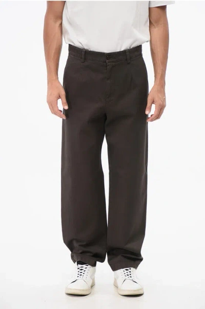 Dolce & Gabbana Straight Leg Chino Pants With Belt Loops In Brown
