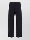 DOLCE & GABBANA STRAIGHT LEG COTTON TROUSERS WITH METAL HARDWARE