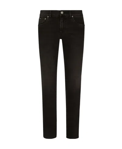 Dolce & Gabbana Straight-leg Denim Jeans In Black