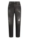 Dolce & Gabbana Straight-leg Distressed Effect Jeans Clothing In Black