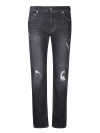 DOLCE & GABBANA STRAIGHT LEG DISTRESSED JEANS