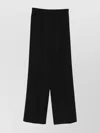 Dolce & Gabbana Straight-leg High Waist Trousers With Wide Leg In Black