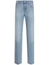 Dolce & Gabbana Straight-leg Blue Jeans With A Distressed Effect In Blue
