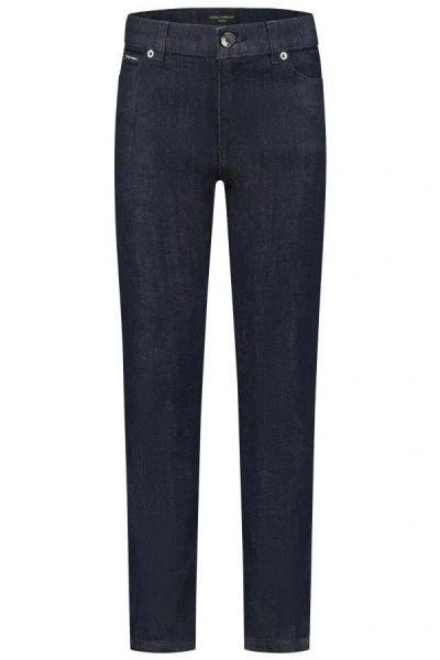 Dolce & Gabbana Kids' Straight Leg Jeans In Blue