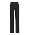 Dolce & Gabbana `flower Power` 5-pocket Jeans In Black