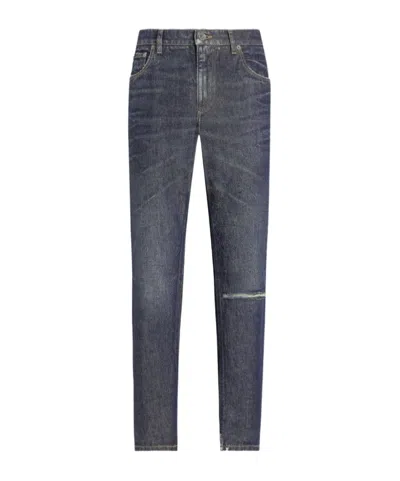 Dolce & Gabbana Straight-leg Jeans In Black