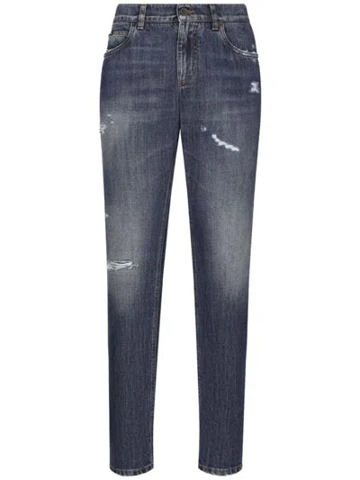 Dolce & Gabbana Straight Leg Jeans Clothing In Blue