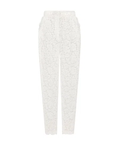 DOLCE & GABBANA DOLCE  GABBANA STRAIGHT LEG LACE TROUSERS