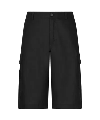 DOLCE & GABBANA DOLCE  GABBANA LOGO PATCH CARGO SHORTS