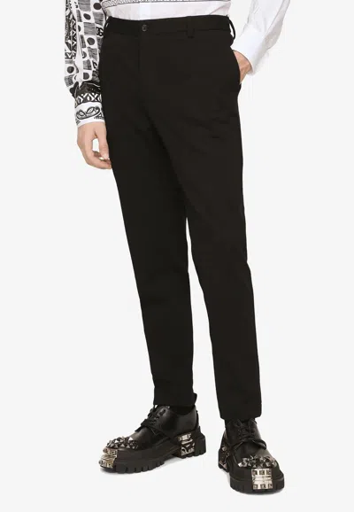 Dolce & Gabbana Straight-leg Pants In Black