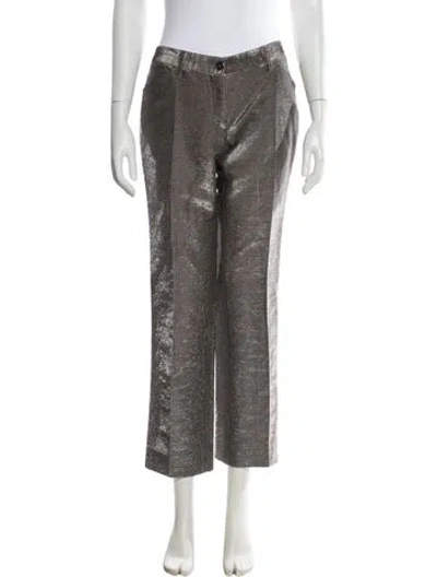 Pre-owned Dolce & Gabbana Straight Leg Pants In Gray