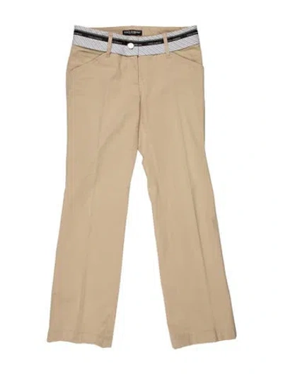 Pre-owned Dolce & Gabbana Straight Leg Pants In Neutral