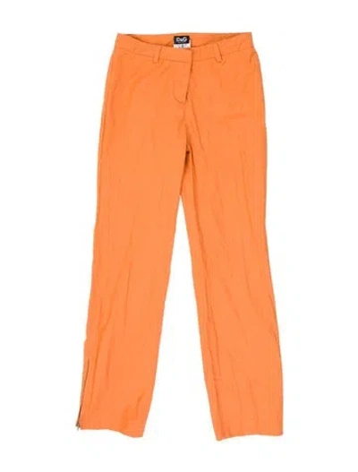 Pre-owned Dolce & Gabbana Straight Leg Pants In Orange