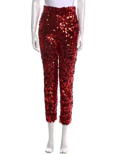 Pre-owned Dolce & Gabbana Straight Leg Pants In Red