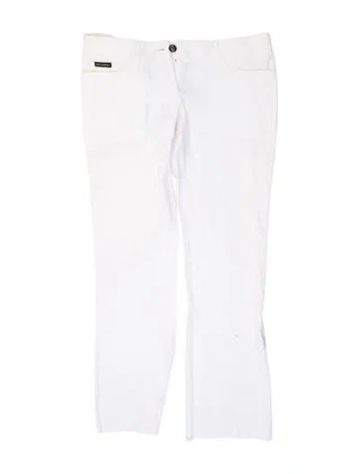 Pre-owned Dolce & Gabbana Straight Leg Pants In White