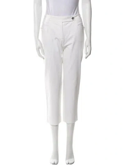 Pre-owned Dolce & Gabbana Straight Leg Pants In White