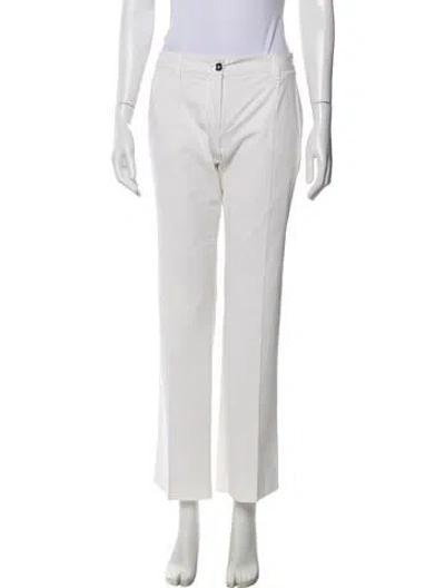 Pre-owned Dolce & Gabbana Straight Leg Pants In White