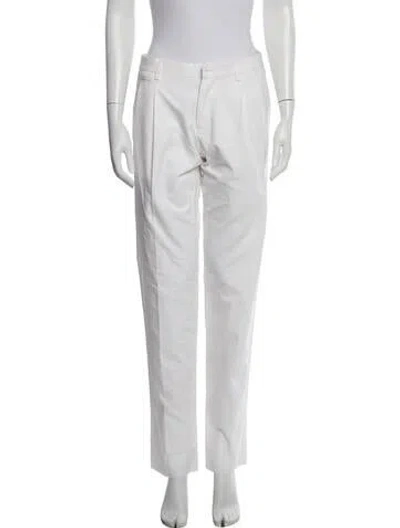 Pre-owned Dolce & Gabbana Straight Leg Pants In White