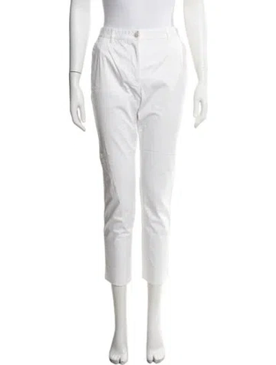 Pre-owned Dolce & Gabbana Straight Leg Pants In White
