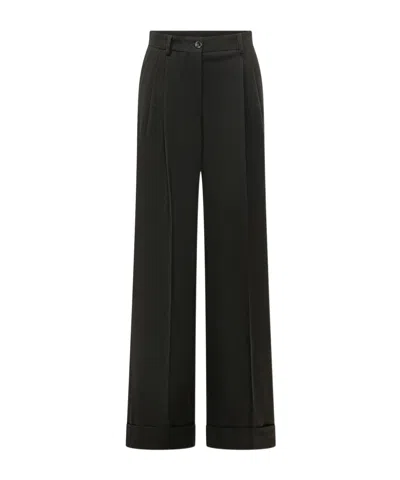 Dolce & Gabbana Dolce  Gabbana Straight Leg Pleated Pants In Black