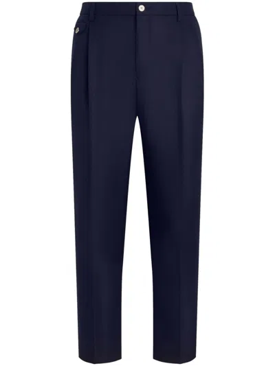 Dolce & Gabbana Straight-leg Tailored Trousers In Blue