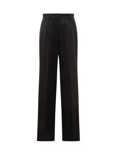 Dolce & Gabbana Straight Leg Tailored Trousers In Black