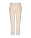 Dolce & Gabbana Stretch Cotton Pants With Branded Tag In Nude