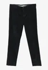Dolce & Gabbana Straight-leg Tailored Velvet Pants In Black