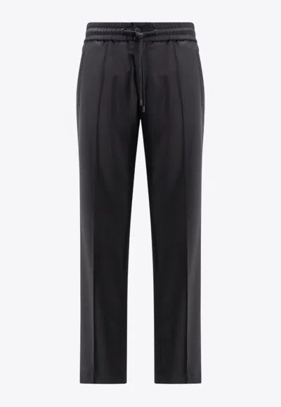 Dolce & Gabbana Straight-leg Track Pants In Black
