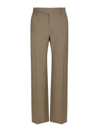 Dolce & Gabbana Straight-leg Virgin-wool Trousers In Neutrals