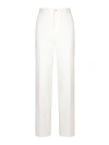 Dolce & Gabbana Straight-leg Cotton-blend Trousers In White