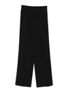 Dolce & Gabbana Straight-leg High Waist Trousers With Wide Leg In Black