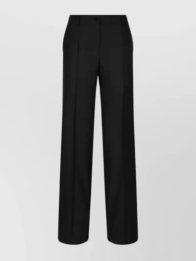 DOLCE & GABBANA STRAIGHT LEG WOOL TROUSERS