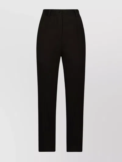 Dolce & Gabbana Pressed-crease Palazzo Pants In Black