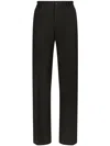 Dolce & Gabbana Pressed-crease Tailored-cut Trousers In Black