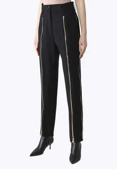 DOLCE & GABBANA STRAIGHT-LEG ZIP PANTS