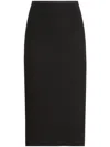 Dolce & Gabbana Central Split-hem Wool Midi Pencil Skirt In Black