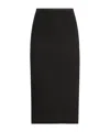 Dolce & Gabbana Central Split-hem Wool Midi Pencil Skirt In Black