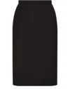 Dolce & Gabbana High-waist Pencil Miniskirt In Black