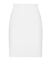 Dolce & Gabbana Straight-cut Wool Mini Skirt In Natural White