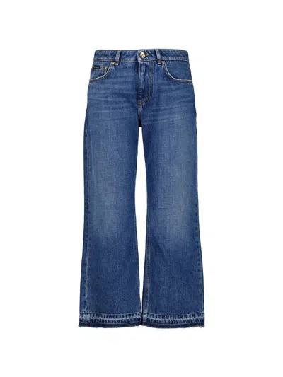 Dolce & Gabbana Straight-fit Cropped Jeans In Blue