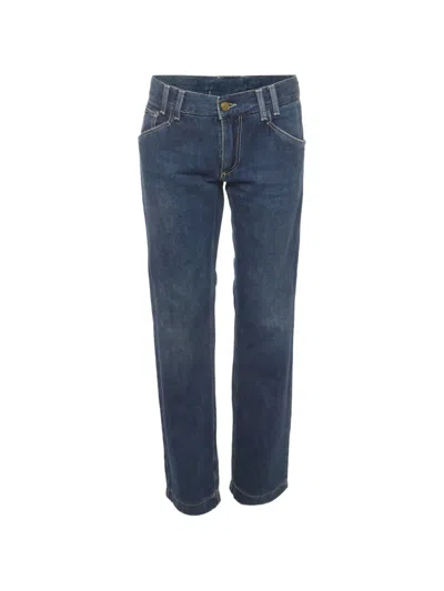 Pre-owned Dolce & Gabbana Straight-fit Jeans In Blue