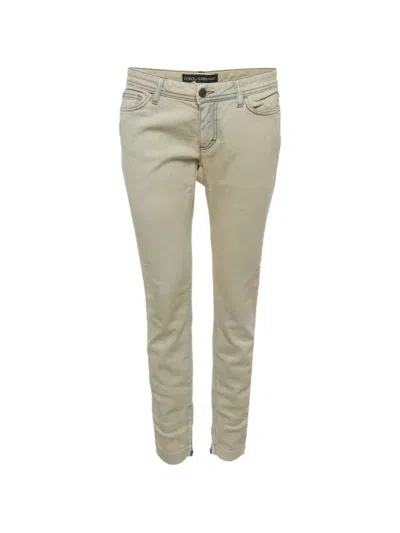 Pre-owned Dolce & Gabbana Straight-fit Jeans In Neutral