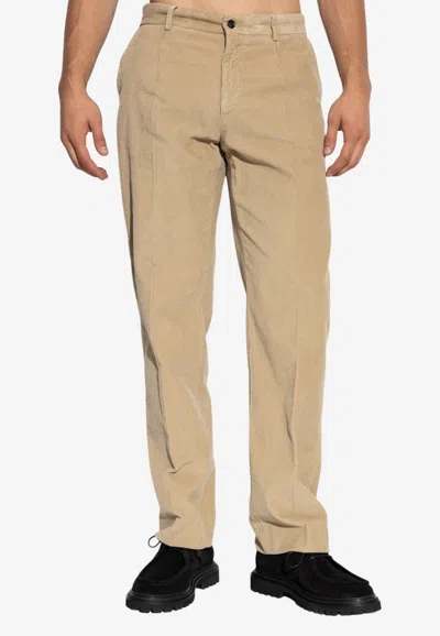 Dolce & Gabbana Straight-leg Corduroy Pants In Brown