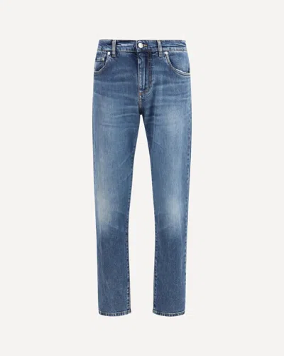Dolce & Gabbana Cotton Straight-leg Jeans In Blue