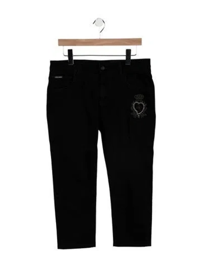 Pre-owned Dolce & Gabbana Straight-leg Jeans In Black