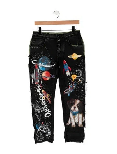 Pre-owned Dolce & Gabbana Straight-leg Jeans In Black